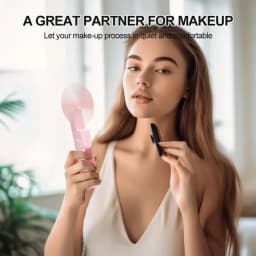 Portable Fan, Mini Fan, USB Rechargeable 3 Adjustable Speed, Foldable Handheld Personal Eyelash Fan for Girls Women,