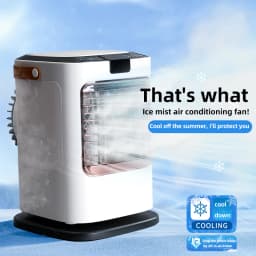 Humidification Refrigeration Small Fan Portable Mini Electric Cooling Fan 2nd Generation Negative Ion Desktop Fan Healthy Cool