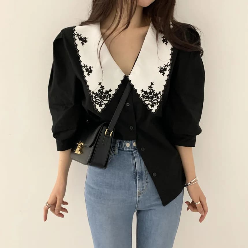 Plus Size Women's Summer Retro Short Sleeve Blouse Loose Office Lady Fashion New Arrival Trendy Comfortable