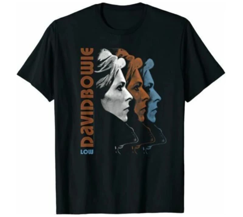 David Bowie low-rise unisex T-shirt, fun black retro T-shirt, pure cotton couple's summer street style shirt graphic t shirts