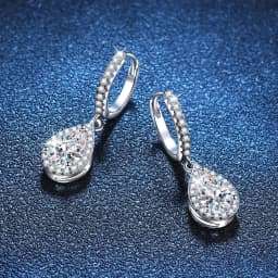 5*8mm Pear Moissanite Water Drop Earrings S925 Silver D Color Lab Diamond for Women Wedding Jewelry Gift
