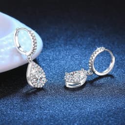 5*8mm Pear Moissanite Water Drop Earrings S925 Silver D Color Lab Diamond for Women Wedding Jewelry Gift