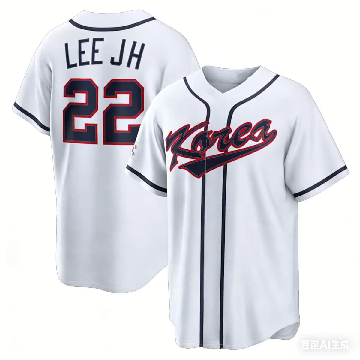 2026 Korea Baseball Jersey Lee JH 22 Men's White Korea Baseball Shirt Short Sleeve Fan Version Sportswearb