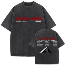 Washed Vintage My Chemical Romance Merch T Shirt The Black Parade 2026 Tour T-shirt Men Women Retro Punk Emo Rock Band T-shirts