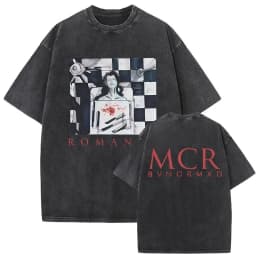 Washed Vintage My Chemical Romance Merch T Shirt The Black Parade 2026 Tour T-shirt Men Women Retro Punk Emo Rock Band T-shirts