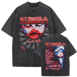 Washed Vintage My Chemical Romance Merch T Shirt The Black Parade 2026 Tour T-shirt Men Women Retro Punk Emo Rock Band T-shirts