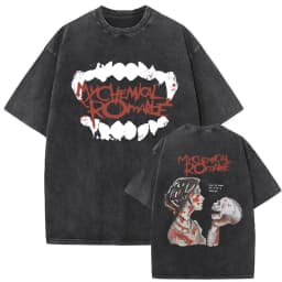 Washed Vintage My Chemical Romance Merch T Shirt The Black Parade 2026 Tour T-shirt Men Women Retro Punk Emo Rock Band T-shirts
