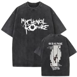 Washed Vintage My Chemical Romance Merch T Shirt The Black Parade 2026 Tour T-shirt Men Women Retro Punk Emo Rock Band T-shirts