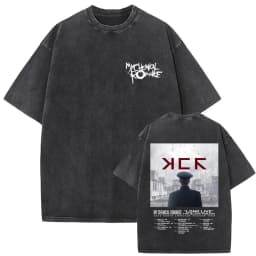 Washed Vintage My Chemical Romance Merch T Shirt The Black Parade 2026 Tour T-shirt Men Women Retro Punk Emo Rock Band T-shirts