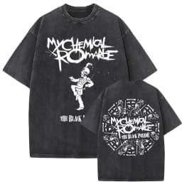 Washed Vintage My Chemical Romance Merch T Shirt The Black Parade 2026 Tour T-shirt Men Women Retro Punk Emo Rock Band T-shirts