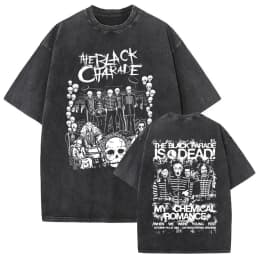 Washed Vintage My Chemical Romance Merch T Shirt The Black Parade 2026 Tour T-shirt Men Women Retro Punk Emo Rock Band T-shirts