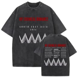 Washed Vintage My Chemical Romance Merch T Shirt The Black Parade 2026 Tour T-shirt Men Women Retro Punk Emo Rock Band T-shirts