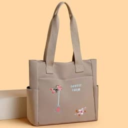 Women Oxford cloth Tote Bag Large Capacity Shoulder Bag Embroidery Handbag Multi Pocket Zipper Shopper School Bag Shopping Bag