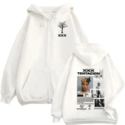 Rapper XXXTentacion Album 2026 Zip Up Hoodie Men's Gothic Fashion Fleece Pullover Sweatshirt Man Hip Hop Coats Hooded Streetwear