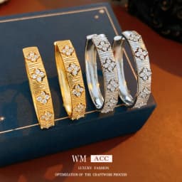 Vintage Clover Hoop Earrings for Women | 18K Gold Plated | Cubic Zirconia | Luxury Bridal Jewelry | Trendy Aesthetic Accessories