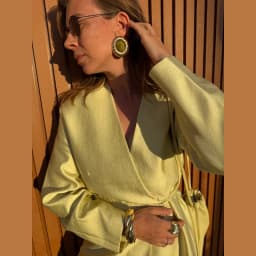 Women's Exquisite Luxury Satin Loose Jacket Wide Leg Pants Suit 2026 Casual Elegant V Neck Cinched Waist Jacket Chic Trouser Set
