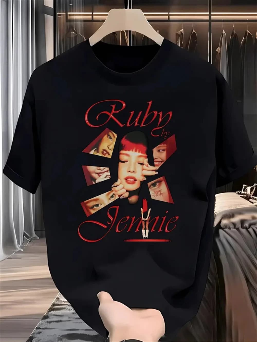 Ruby Jennie Fashion Figure Printed Pattern Women's T-shirt, Trendy, Casual, Loose and Versatile, The Perfect Holiday Gift