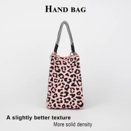 1 Piece of Vintage Leopard Print Knitted Handbag, with Snap Closure, Large Capacity for Holding Mobile Phones, Books, Water Bottles, Cosmetics, Suitable for Women for Shopping, Photography, Travel, Vacation, and Commuting, with Detachable Ring Buckle and Sturdy Multicolor Rope Handle
