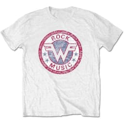 Weezer Space Globe Logo Print Cotton T-Shirt Alternative Rock Streetwear Unisex Crew Neck Short Sleeve Tee
