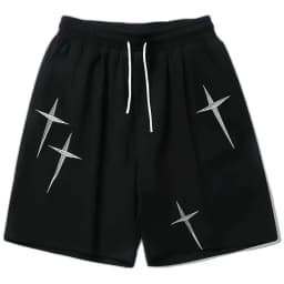 American retro high street breathable quick drying sports shorts, summer star printed men's and women's shorts, loose fit