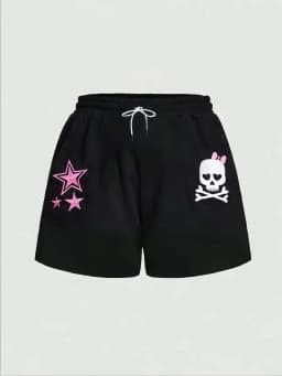 American retro high street breathable quick drying sports shorts, summer star printed men's and women's shorts, loose fit