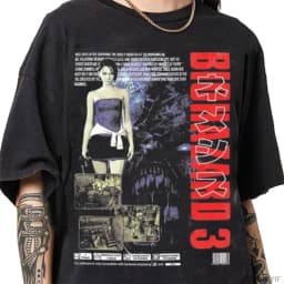 Resident Evil 2 Leon Claire Rpd Station Acid Wash Oversized Cotton T Shirt 2026 Horror Game Graphic Tee for Men Women