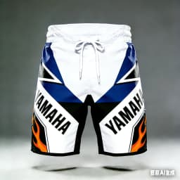 2026 Summer New Yamaha White Flame Fashion Sports Outdoor Fitness Shorts, Men Women Casual Motorcycle Riding Shorts