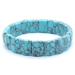 Natural Healing Crystal Square Faceted Stone Bracelets For Women Amethyst Punk Gothic Retro Rectangle Stretch Bangle Men Jewelry