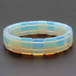 Natural Healing Crystal Square Faceted Stone Bracelets For Women Amethyst Punk Gothic Retro Rectangle Stretch Bangle Men Jewelry