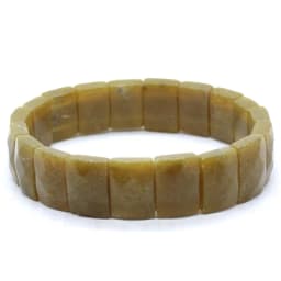 Natural Healing Crystal Square Faceted Stone Bracelets For Women Amethyst Punk Gothic Retro Rectangle Stretch Bangle Men Jewelry