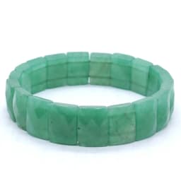 Natural Healing Crystal Square Faceted Stone Bracelets For Women Amethyst Punk Gothic Retro Rectangle Stretch Bangle Men Jewelry