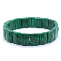 Natural Healing Crystal Square Faceted Stone Bracelets For Women Amethyst Punk Gothic Retro Rectangle Stretch Bangle Men Jewelry