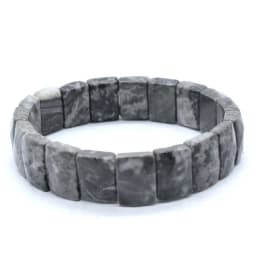 Natural Healing Crystal Square Faceted Stone Bracelets For Women Amethyst Punk Gothic Retro Rectangle Stretch Bangle Men Jewelry