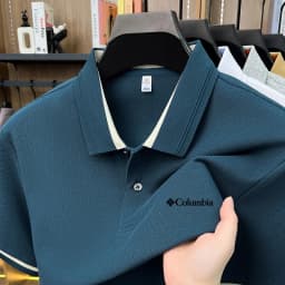 100% Cotton Exquisite Designer Men's Simple Letter Embroidered Versatile Polo Shirt Summer Lightweight Cool Breathable Short Top