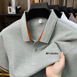 100% Cotton Exquisite Designer Men's Simple Letter Embroidered Versatile Polo Shirt Summer Lightweight Cool Breathable Short Top