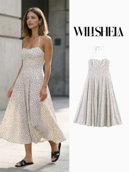 Willshela Women Fashion Pleated Backless Zipper A-Line Midi Dress Vintage Halter Slash Neck Female Chic Lady Dresses