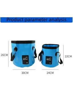 Portable Folding Bucket, Canvas Storage Bag, Outdoor Camping Fishing Water Bucket, Car Wash Water Storage Bucket