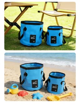 Portable Folding Bucket, Canvas Storage Bag, Outdoor Camping Fishing Water Bucket, Car Wash Water Storage Bucket