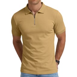 Summer Mens Short Sleeve T-shirts Casual Football Jersey Zip Shirts for Men Lightweight Luxury Polo Shirts for Work Athletic Gym