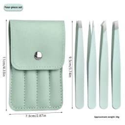 Tweezers Set 3-4pcs Premium Stainless Steel Eyebrow Precision Sharp Tip Tweezers for Body Ingrown and Facial Hair Removal