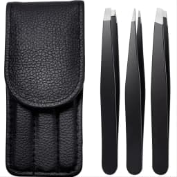 Tweezers Set 3-4pcs Premium Stainless Steel Eyebrow Precision Sharp Tip Tweezers for Body Ingrown and Facial Hair Removal