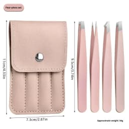 Tweezers Set 3-4pcs Premium Stainless Steel Eyebrow Precision Sharp Tip Tweezers for Body Ingrown and Facial Hair Removal