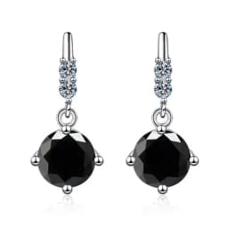 1Carat 2CT Round Moissanite Earrings For Women 925 Sterling Silver Ear-Drops Luxury Fine Jewelry Pass Diamond Tester