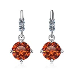 1Carat 2CT Round Moissanite Earrings For Women 925 Sterling Silver Ear-Drops Luxury Fine Jewelry Pass Diamond Tester