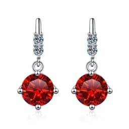 1Carat 2CT Round Moissanite Earrings For Women 925 Sterling Silver Ear-Drops Luxury Fine Jewelry Pass Diamond Tester