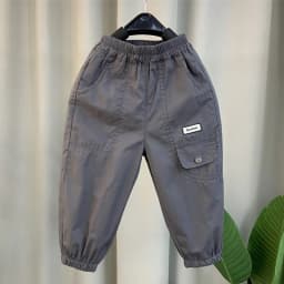 New Spring Autumn Fashion Boys Pants Loose And Comfortable Design Sport Overalls Cargo Trousers For 2-10 Years Old Kids