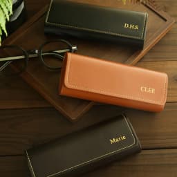 Customized Name Initials Glasses Box Vintage Protective Waterproof Travel Glasses Case Leather Woman Man Sunglasses Storage Box