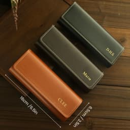 Customized Name Initials Glasses Box Vintage Protective Waterproof Travel Glasses Case Leather Woman Man Sunglasses Storage Box