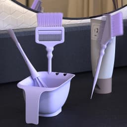 5PCS Hair Dye Set with Brush Tinting Rod Professional Large Capacity Toning Container Hair Coloring Salon DIY Hairdressing Tools