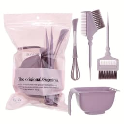 5PCS Hair Dye Set with Brush Tinting Rod Professional Large Capacity Toning Container Hair Coloring Salon DIY Hairdressing Tools